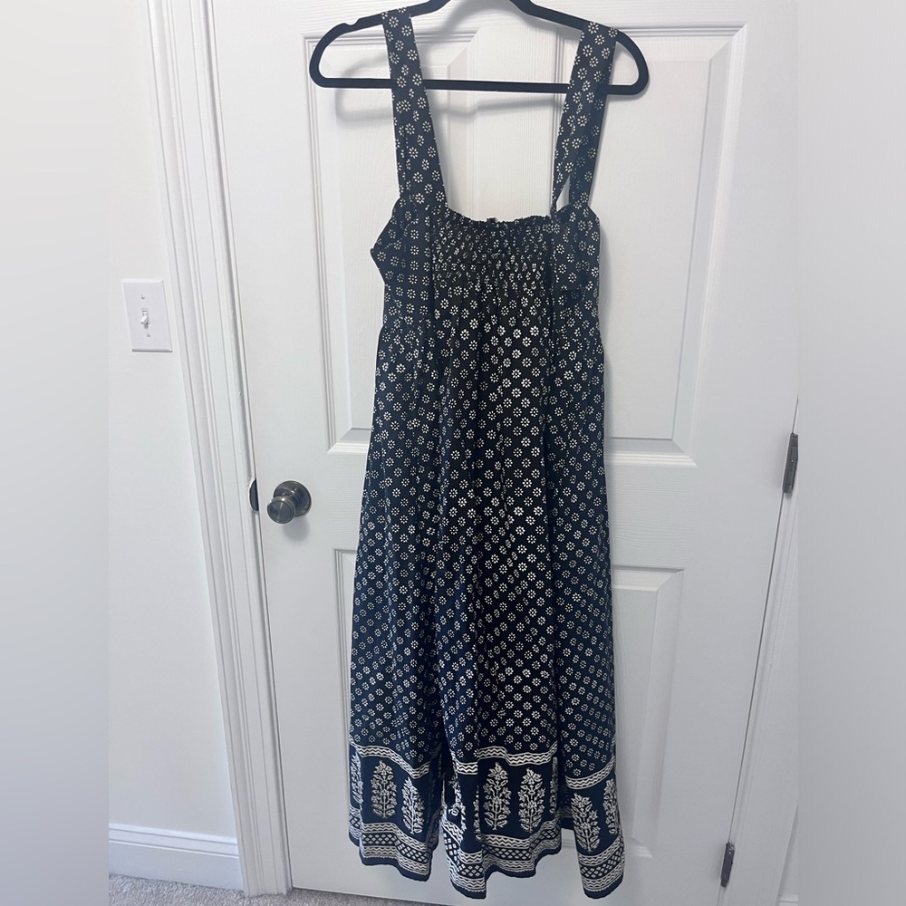 J Crew Squareneck Midi Dress in Block Print - Picture 11 of 12
